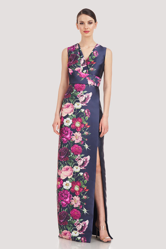 Faux-Wrap Column Gown Kay Unger 55110897
