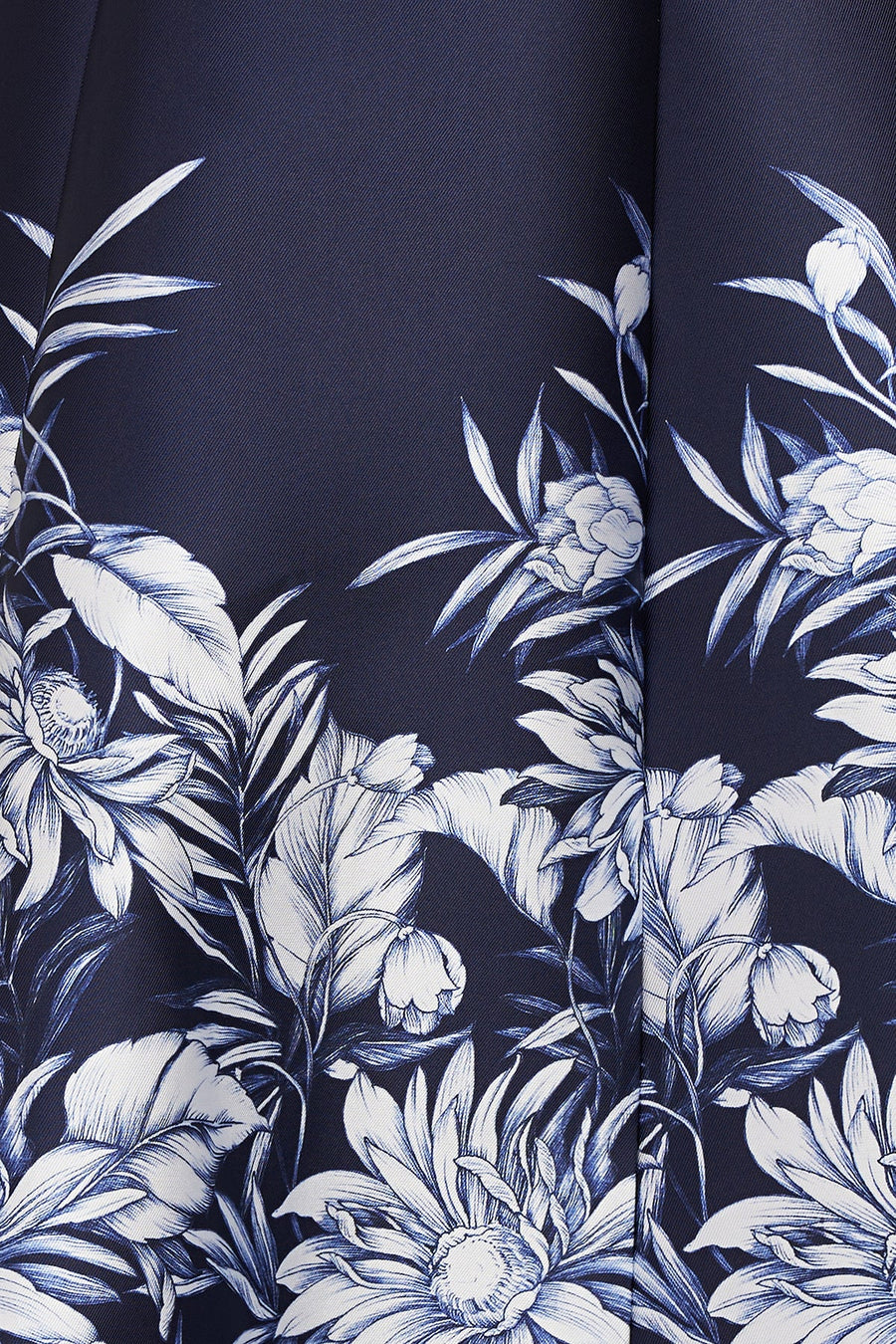 Tea-Length Mikado Floral Cocktail Dress Kay Unger 55111467