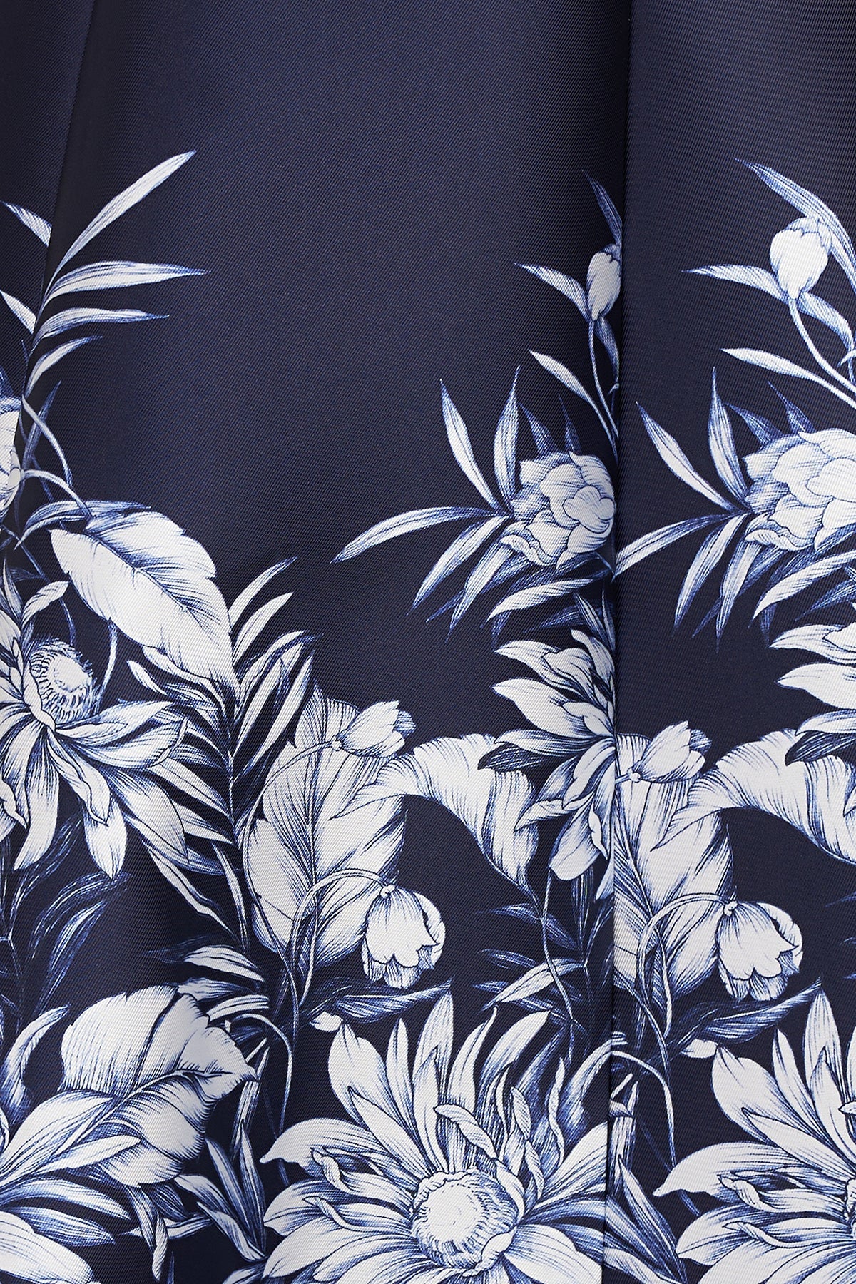 Tea-Length Mikado Floral Cocktail Dress Kay Unger 55111467