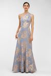One-Shoulder Metallic Jacquard Gown Kay Unger 55113730