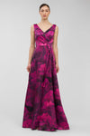 Floral Bonded Satin Gown Kay Unger 55114670 Wholesale