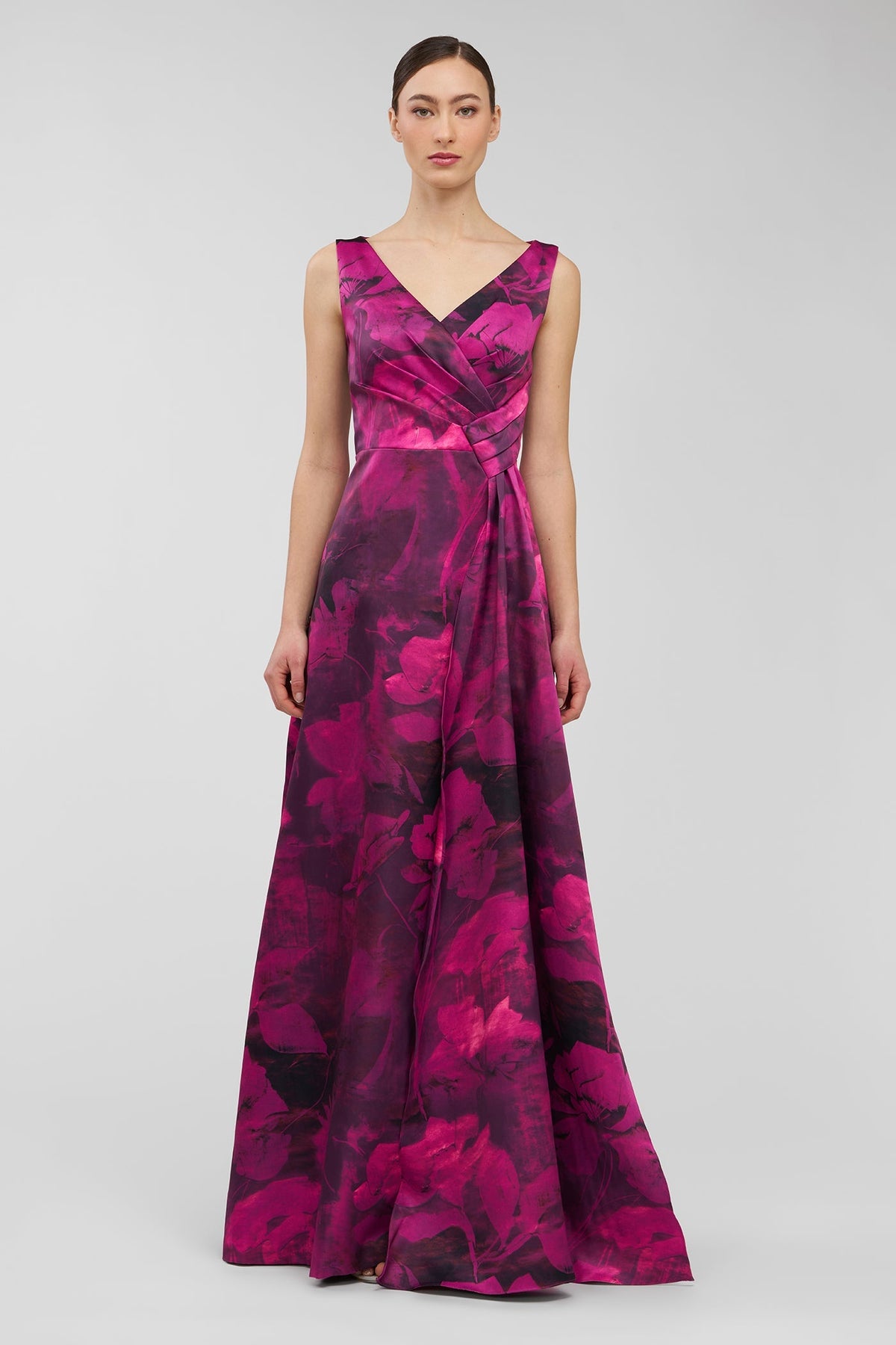 Floral Bonded Satin Gown Kay Unger 55114670 Wholesale