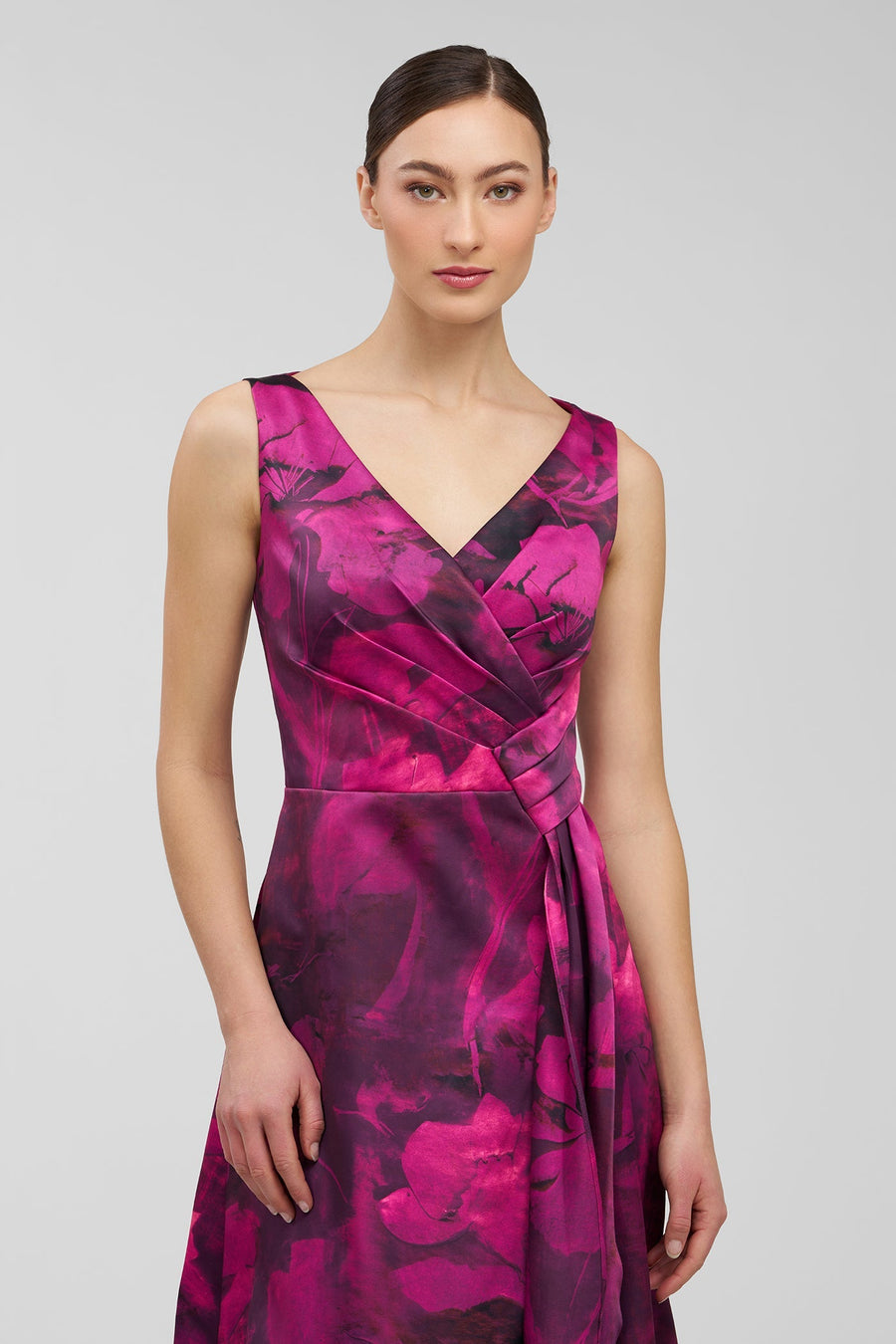 Floral Bonded Satin Gown Kay Unger 55114670 Wholesale