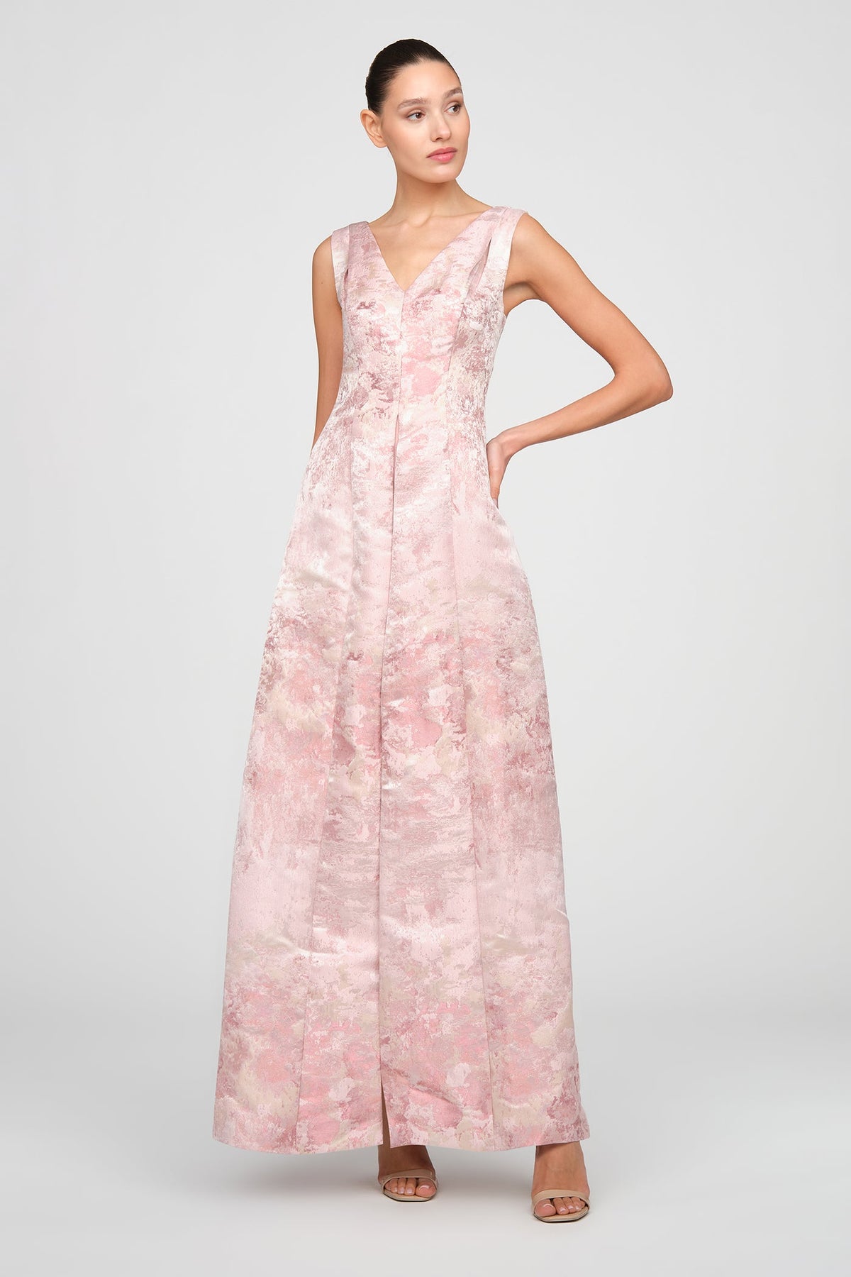 Metallic Jacquard Clark Jumpsuit Kay Unger 55411431