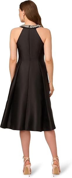 Halter High-Low Satin Occasion A-Line Adrianna Papell AP1E212055