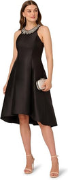 Halter High-Low Satin Occasion A-Line Adrianna Papell AP1E212055