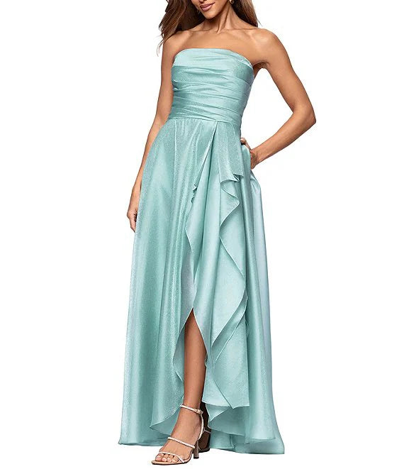 Strapless  Ruffle Long Dress Xscape 6854XA