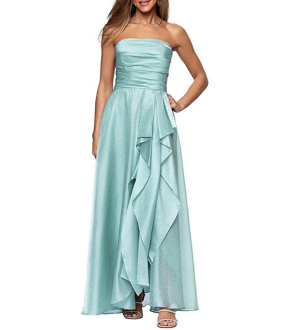 Strapless  Ruffle Long Dress Xscape 6854XA