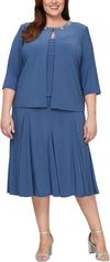 Alex Evenings 435372 Tea Length Jacket Formal Dress