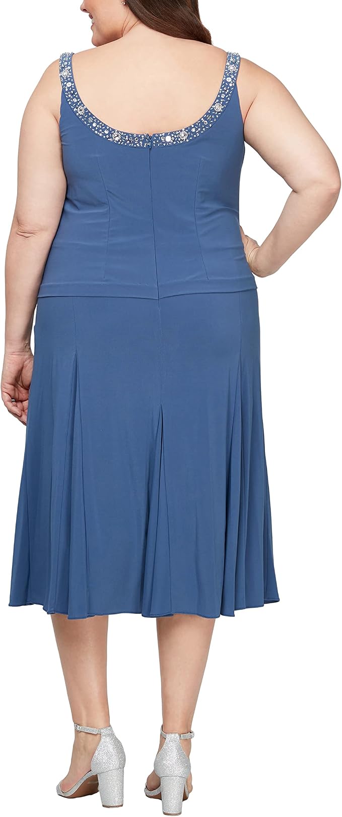 Alex Evenings 435372 Tea Length Jacket Formal Dress