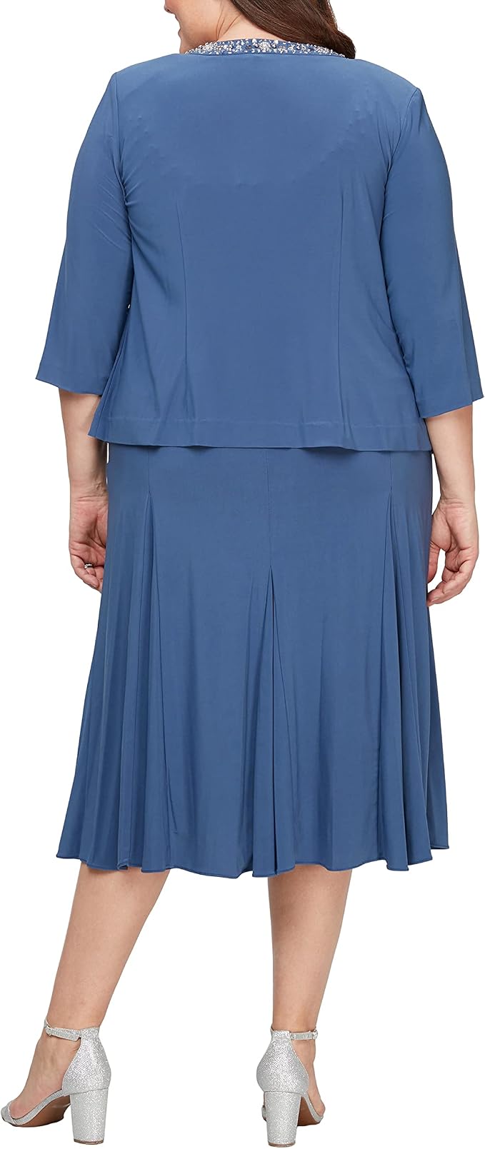 Alex Evenings 435372 Tea Length Jacket Formal Dress