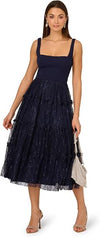 Square Midi Lace Occasion A-Line Adrianna Papell ADAE212024