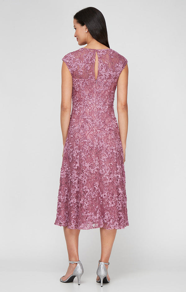 Wholesale Midi Lace Soutache Dress with Sweetheart Neckline Alex Evenings 81122725