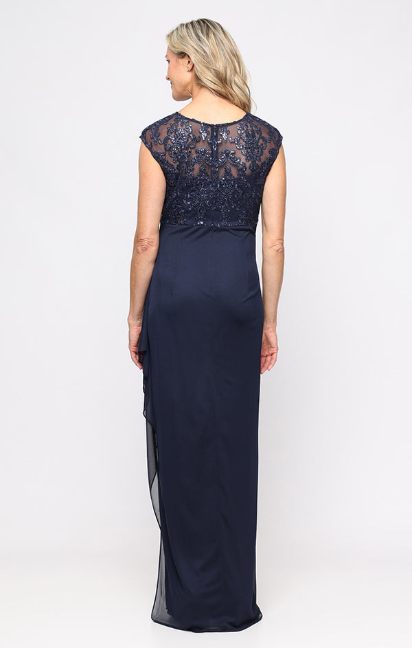 Lace Bodice Cap Sleeve Gown Alex Evenings 81171860