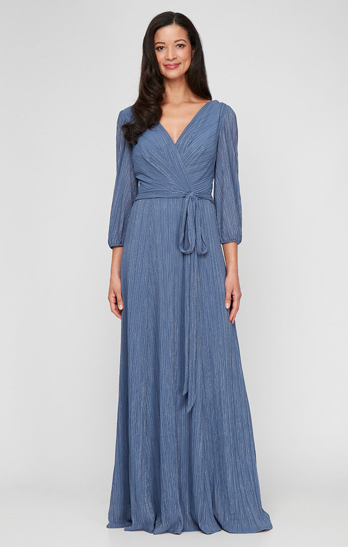 Wholesale Alex Evenings 81321037 Long Mother of the Bride Pleated Formal Dress
