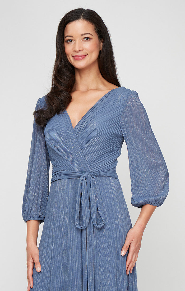Wholesale Alex Evenings 81321037 Long Mother of the Bride Pleated Formal Dress