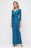 Wholesale Long Stretch Scuba Crepe Dress with Surplice Neckline, Hardware Detail a Alex Evenings 8460611