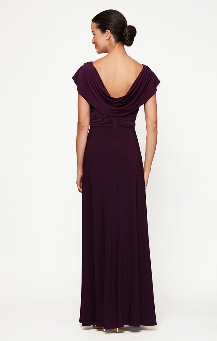 Wholesale Cowl Neck Long Chiffon Mother of the Bride Dress by Alex Evenings 82351491