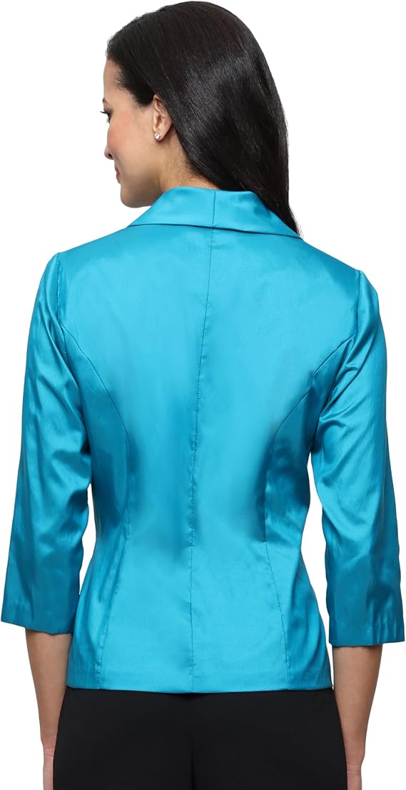 3/4 Sleeve Taffeta Blouse with Collar & Side Closure Alex Evenings 8365369