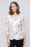 Wholesale 3/4 Sleeve Printed Sequin Mock Twinset with Attached Jacket Alex Evenings 84961034
