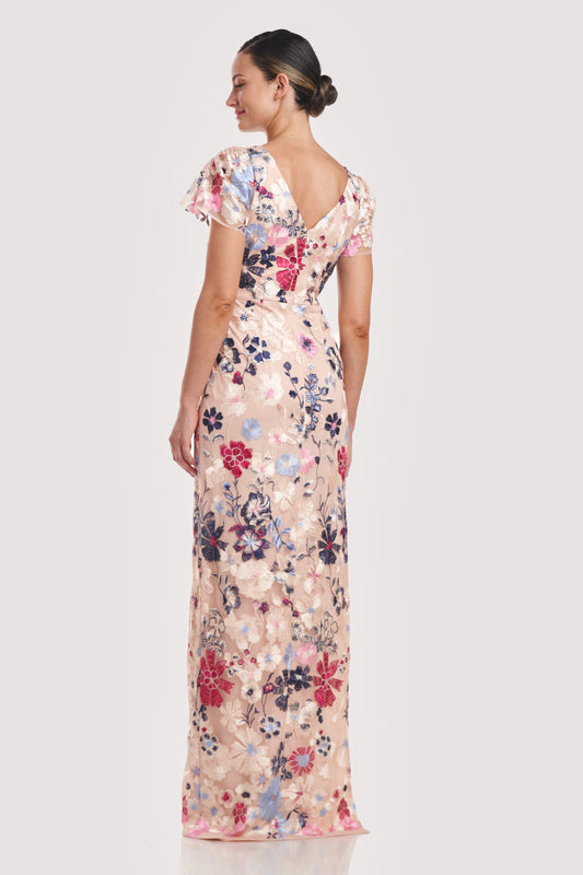Floral Embroidered Column Gown JS Collections 86111216 Wholesale