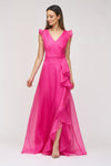 V-Neck Ruffle Organza Gown JS Collections 86113577 Wholesale