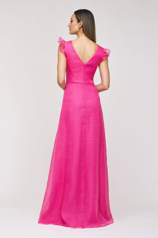 V-Neck Ruffle Organza Gown JS Collections 86113577 Wholesale