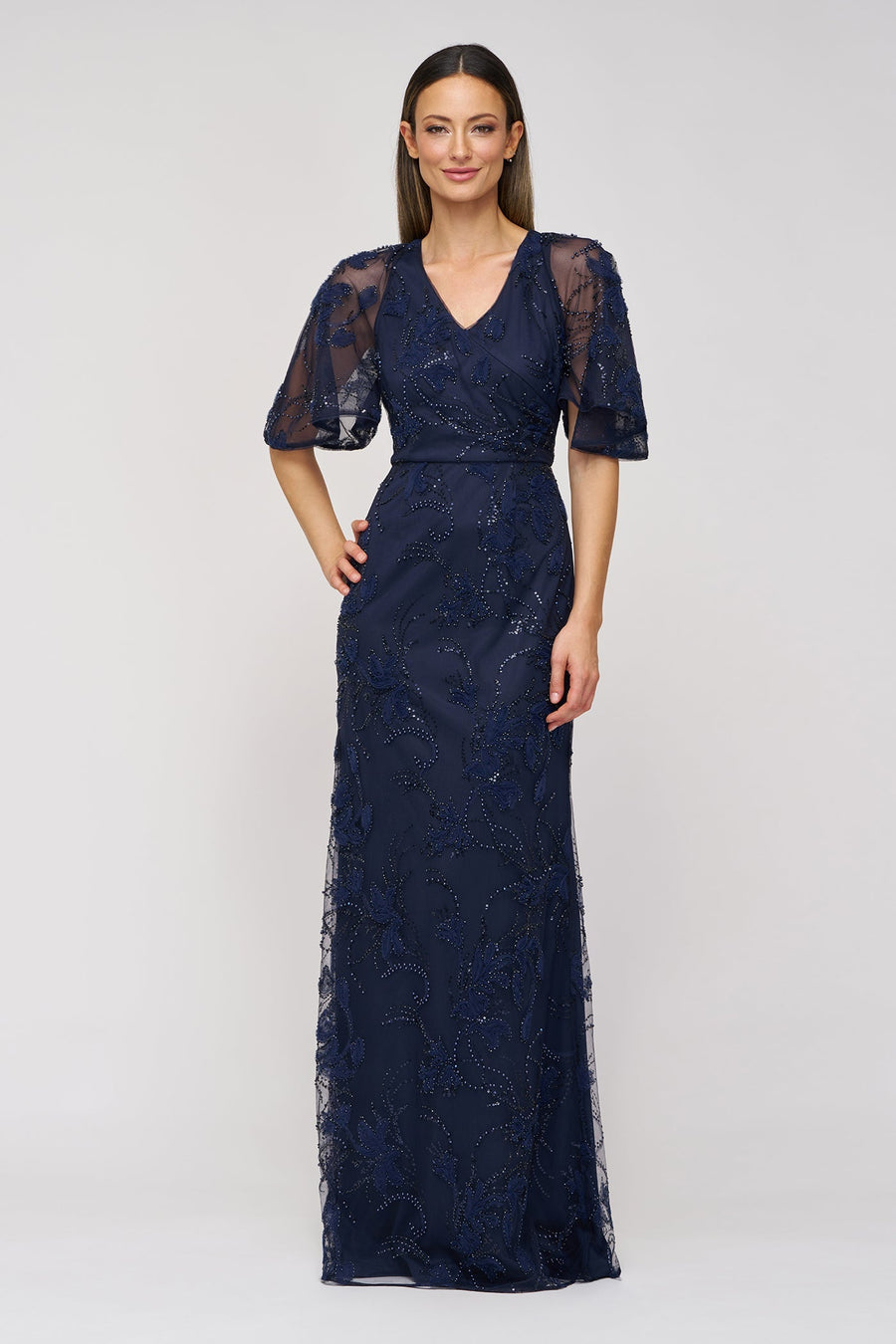 Cape Sleeve Mermaid Gown JS Collections 86113580 Wholesale
