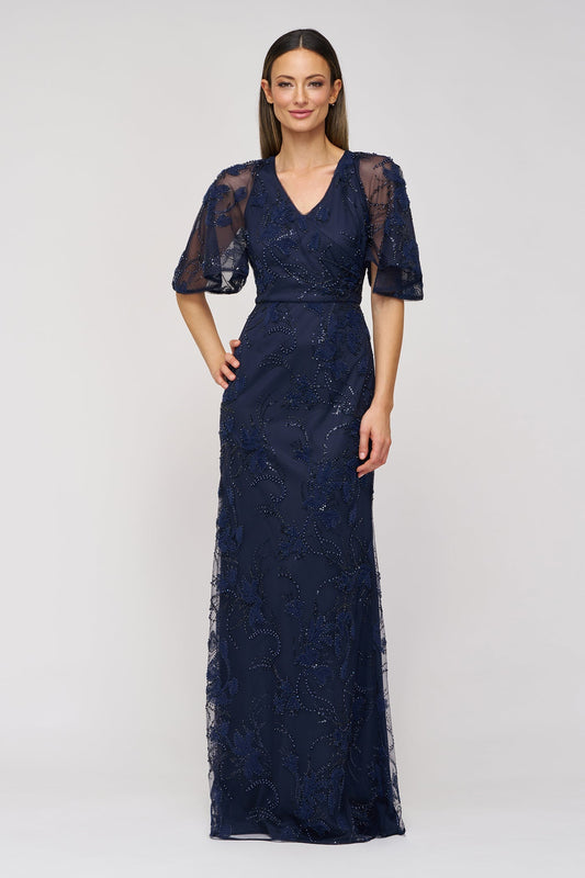 Cape Sleeve Mermaid Gown JS Collections 86113580 Wholesale