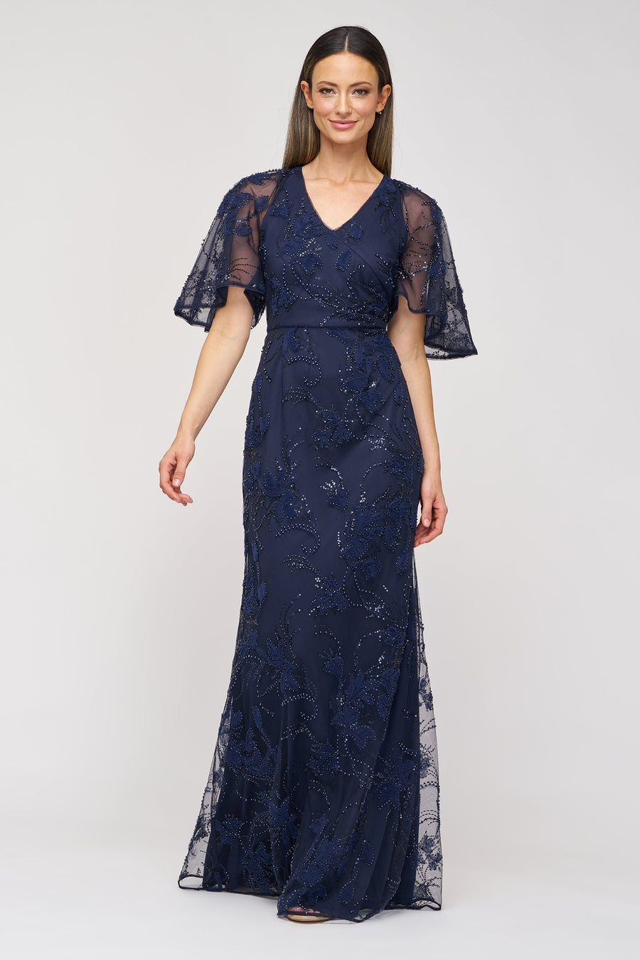 Cape Sleeve Mermaid Gown JS Collections 86113580 Wholesale