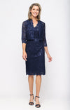 V-Neck Lace Bolero Dress SL Fashions 9213128