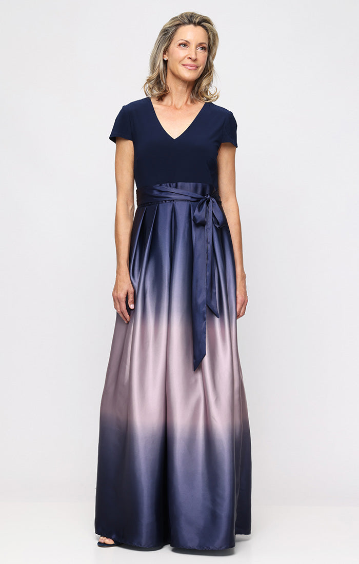Long Formal A-Line Pleated Dress SL Fashions 9150133