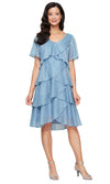 Flutter Sleeve Tiered Dress SL Fashions 9255124