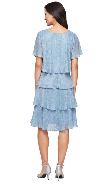 Flutter Sleeve Tiered Dress SL Fashions 9255124
