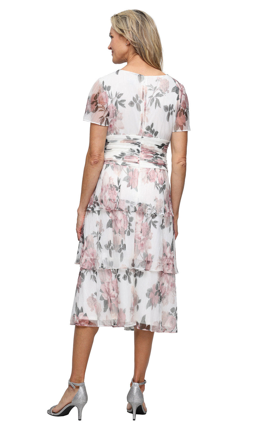 Short Tea Length Print Cocktail Dress SL Fashions 9155288