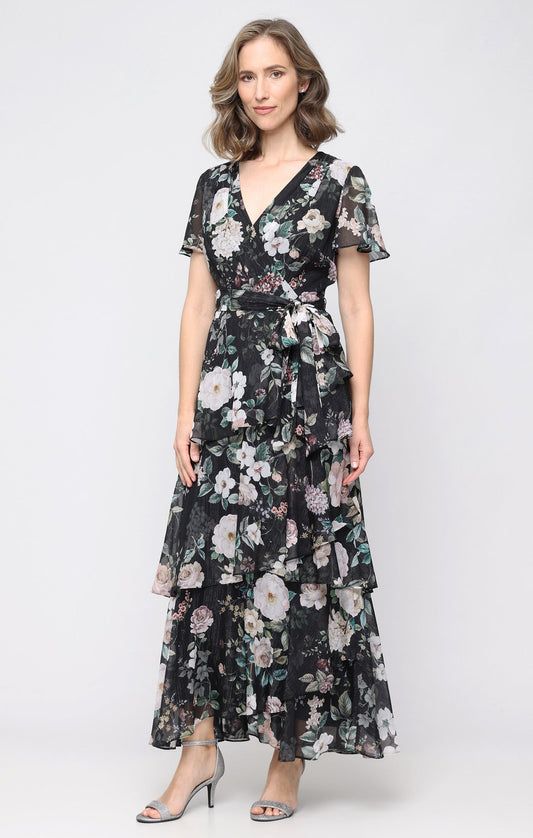 Tiered Chiffon Gown SL Fashions 9172220