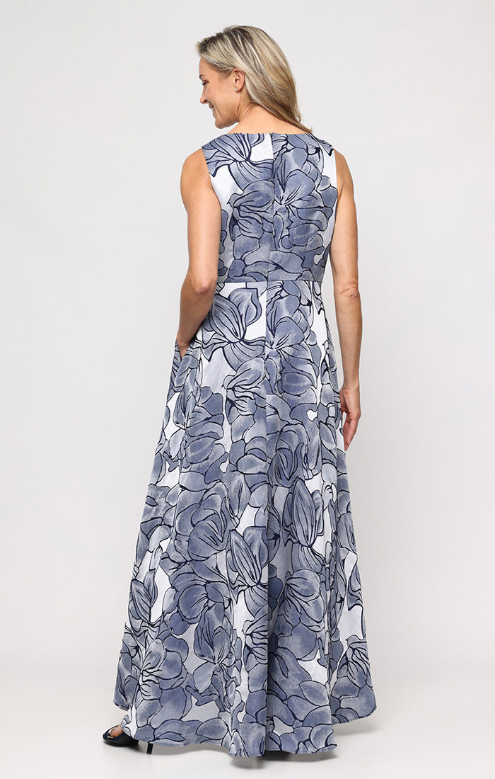 V Neck High Low Organza Gown SL Fashions 9281175