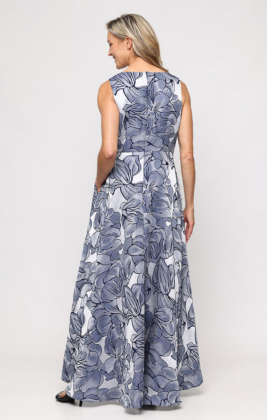 V Neck High Low Organza Gown SL Fashions 9281175