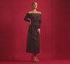 Plus Size Off-the-Shoulder Metallic Knit Midi Dress Adrianna Papell ADAE212524
