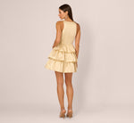 Wholesale Metallic Jacquard Flounce Mini Dress Adrianna Papell ADAE212598