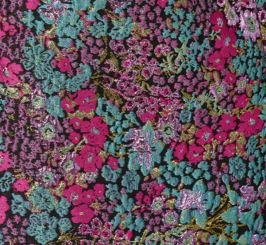 Strapless Metallic Floral Jacquard Mini Dress Adrianna Papell ADAE212638