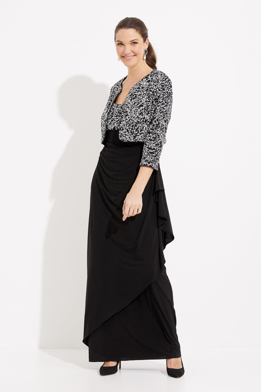 Long Empire Waist Bolero Jacket Dress Alex Evenings 1211421