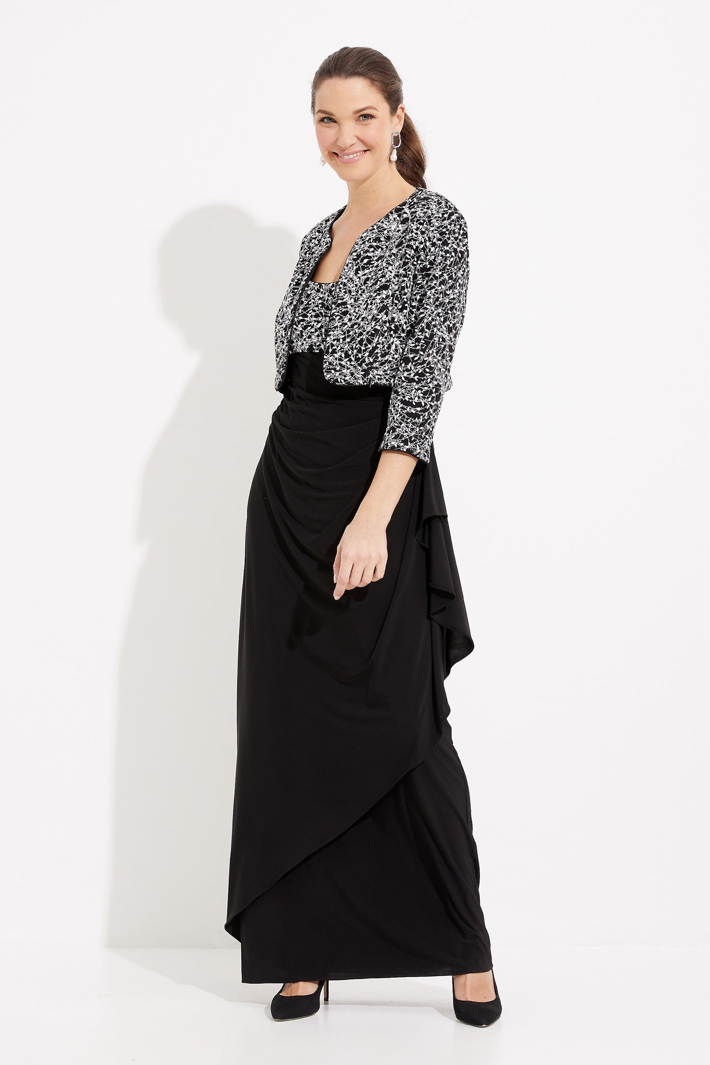 Long Empire Waist Bolero Jacket Dress Alex Evenings 1211421