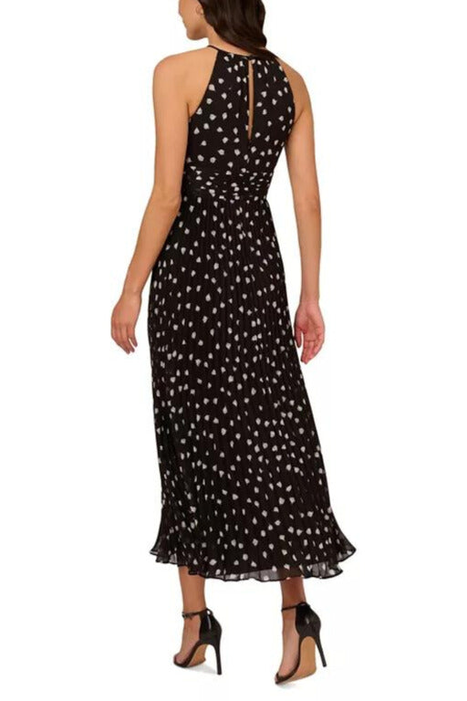 Adrianna Papell Dot-Print Pleated Midi Dress