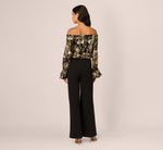 Wholesale Lace And Crepe Jumpsuit Adrianna Papell AP1D105564