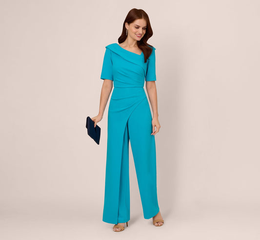 Bateau Floor-Length Crepe Formal Sheath Adrianna Papell AP1D105768