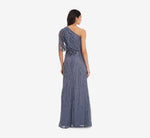 Wholesale Draped One Shoulder Dress With Sequin Detail Adrianna Papell AP1E207598