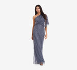 Wholesale Draped One Shoulder Dress With Sequin Detail Adrianna Papell AP1E207598