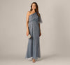 Wholesale Draped One Shoulder Dress With Sequin Detail Adrianna Papell AP1E207598