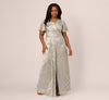 Foiled Leaf Plus Size Gown Adrianna Papell AP1E211045
